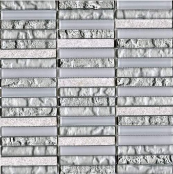 29,8x30,5x0.8 Tecno Linear Silver White 1,5x9,7 G517